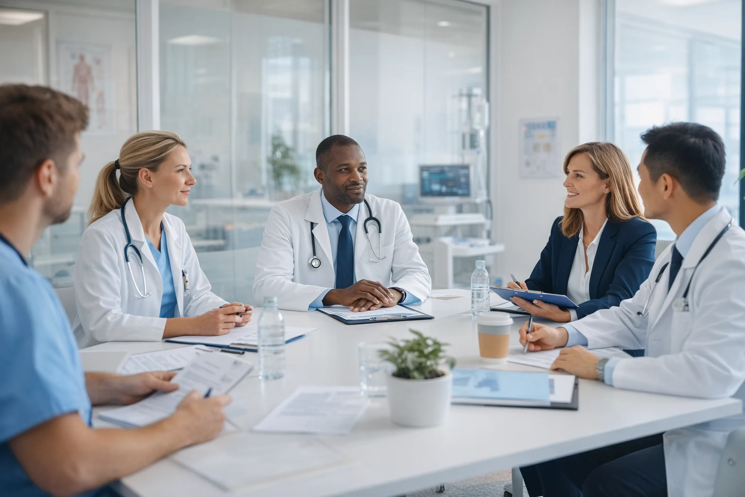 Healthcare professionals collaborating in a medical setting